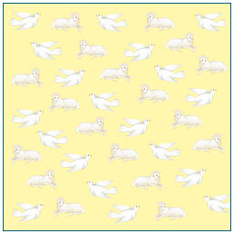 Calambour papier do scrapbookingu SCR 185 - Wielkanoc baranki