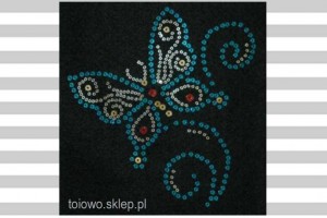 cekinowe termowzorki - motyl