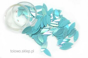 cekiny łezki 16mm - błękitny opalizujący