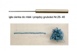 igła tkacka zapasowa - cienka, do nici 3-splot