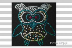cekinowe termowzorki - sowa