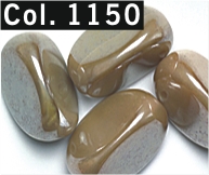 koraliki karmelki 17mm - oliwkowe