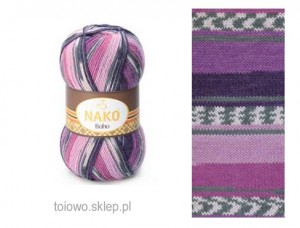 włóczka Nako Boho 81260 w tonacji lila