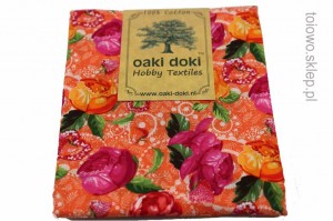 Tłusta Ćwiartka róże -orange - kolekcja So Cute