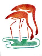 miniszablon 790 - 13x16cm - flamingi