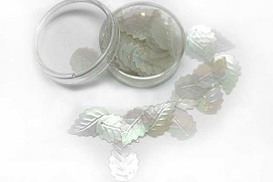 cekiny listki 18mm - opalizujące