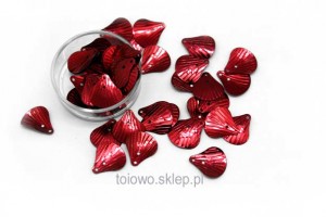 cekiny muszelki 12mm - czerwone