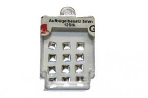 dżety termo- 5mm srebrne kwadraty