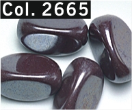 koraliki karmelki 17mm - śliwkowe