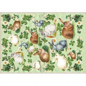 papier do decoupage 'u CAL  011 EASY - króliki