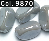 koraliki karmelki 17mm - jasno szare