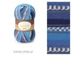 włóczka Nako Boho 81262 niebieska