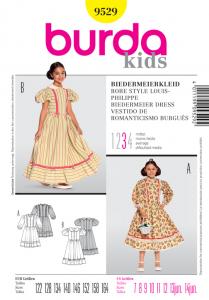 sukienka w stylu biedermeier - wykrój BURDA