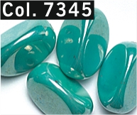 koraliki karmelki 17mm - zielone