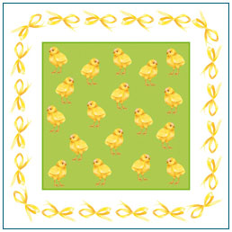 Calambour papier do scrapbookingu SCR 184 - Wielkanoc kurczaki