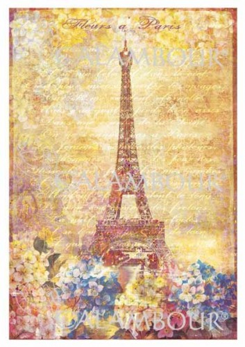 papier ryżowy do decoupage - Paryż wieża Eiffla