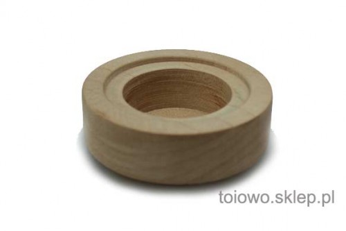 drewniany  świecznik do świec tealight